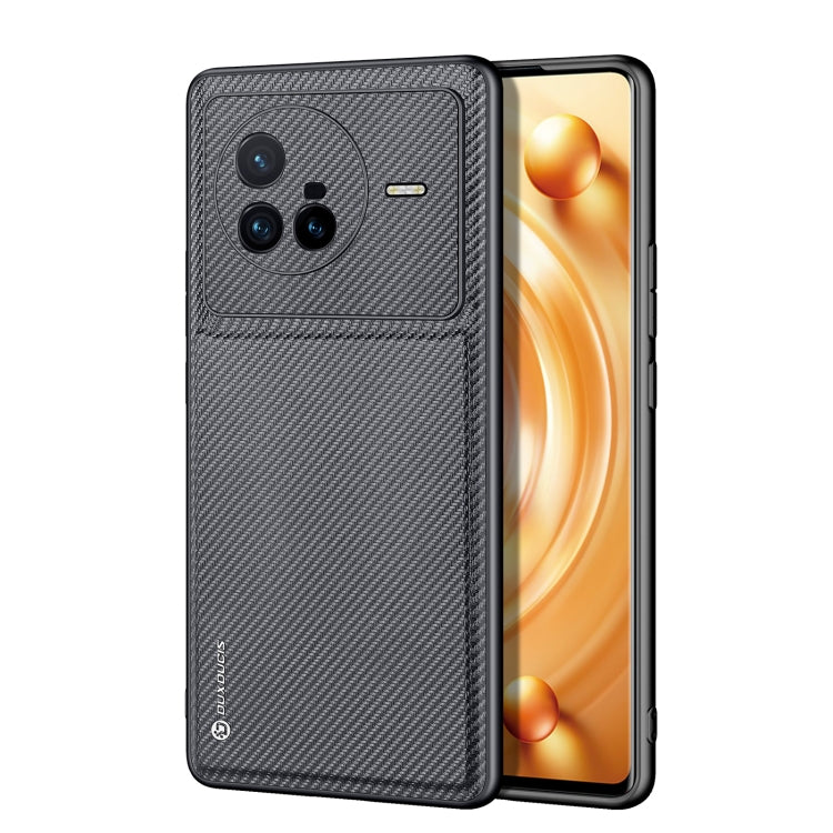 For vivo X80 DUX DUCIS Fino Series PU + TPU Phone Case(Black)