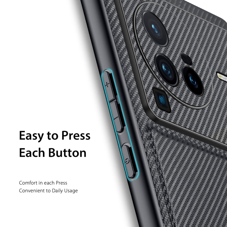 For vivo X80 Pro DUX DUCIS Fino Series PU + TPU Phone Case(Black)