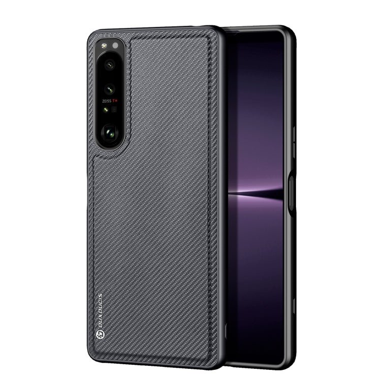 For Sony Xperia 1 IV DUX DUCIS Fino Series PU + TPU Phone Case(Black)