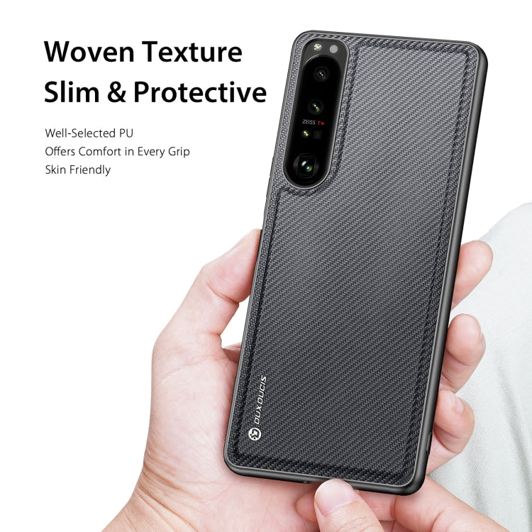 For Sony Xperia 1 IV DUX DUCIS Fino Series PU + TPU Phone Case(Black)