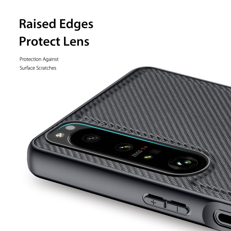 For Sony Xperia 1 IV DUX DUCIS Fino Series PU + TPU Phone Case(Black)