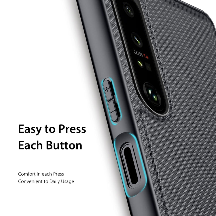 For Sony Xperia 1 IV DUX DUCIS Fino Series PU + TPU Phone Case(Black)