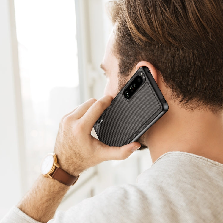 For Sony Xperia 1 IV DUX DUCIS Fino Series PU + TPU Phone Case(Black)