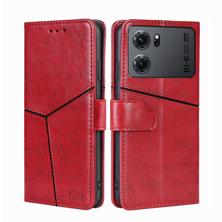 For OPPO K10 5G Geometric Stitching Horizontal Flip Leather Phone Case