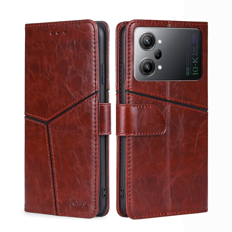 For OPPO K10 Pro 5G Geometric Stitching Horizontal Flip Leather Phone Case