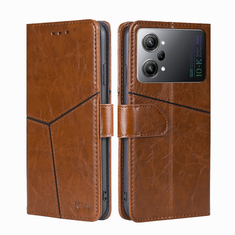 For OPPO K10 Pro 5G Geometric Stitching Horizontal Flip Leather Phone Case