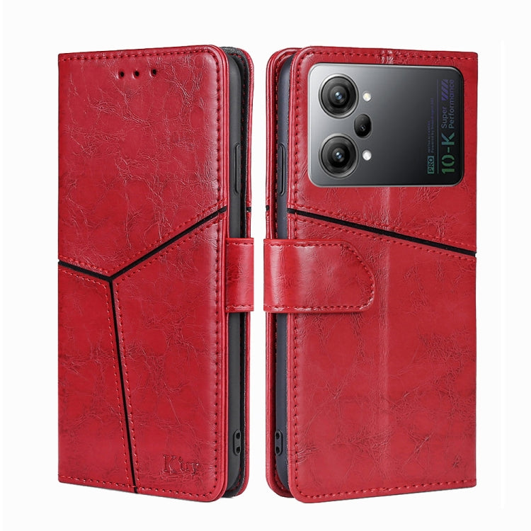 For OPPO K10 Pro 5G Geometric Stitching Horizontal Flip Leather Phone Case