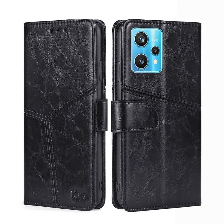 For OPPO Realme 9 Pro+ Geometric Stitching Horizontal Flip Leather Phone Case