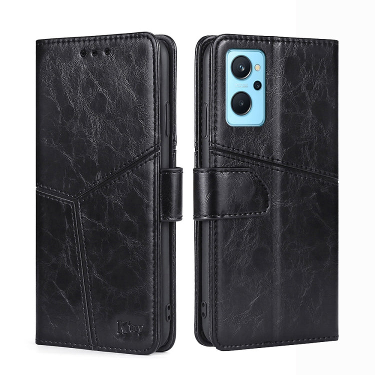 For OPPO Realme 9i Geometric Stitching Horizontal Flip Leather Phone Case