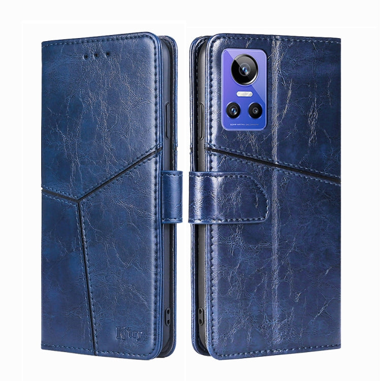 For OPPO Realme GT Neo3 Geometric Stitching Horizontal Flip Leather Phone Case