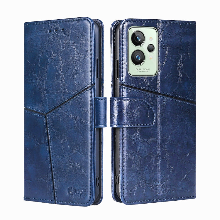 For OPPO Realme GT2 Pro Geometric Stitching Horizontal Flip Leather Phone Case
