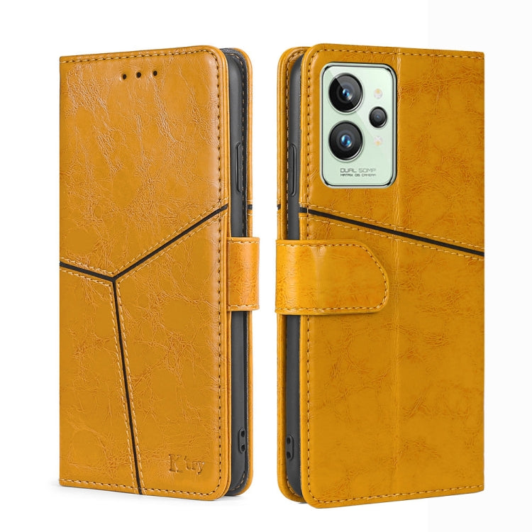 For OPPO Realme GT2 Pro Geometric Stitching Horizontal Flip Leather Phone Case