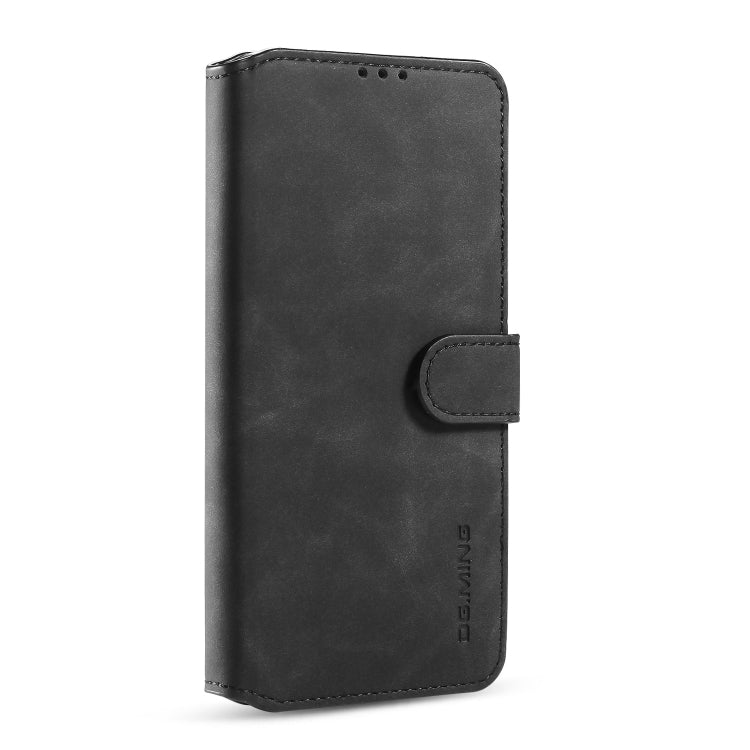 For Galaxy A51 DG.MING Retro Oil Side Horizontal Flip Case with Holder & Card Slots & Wallet