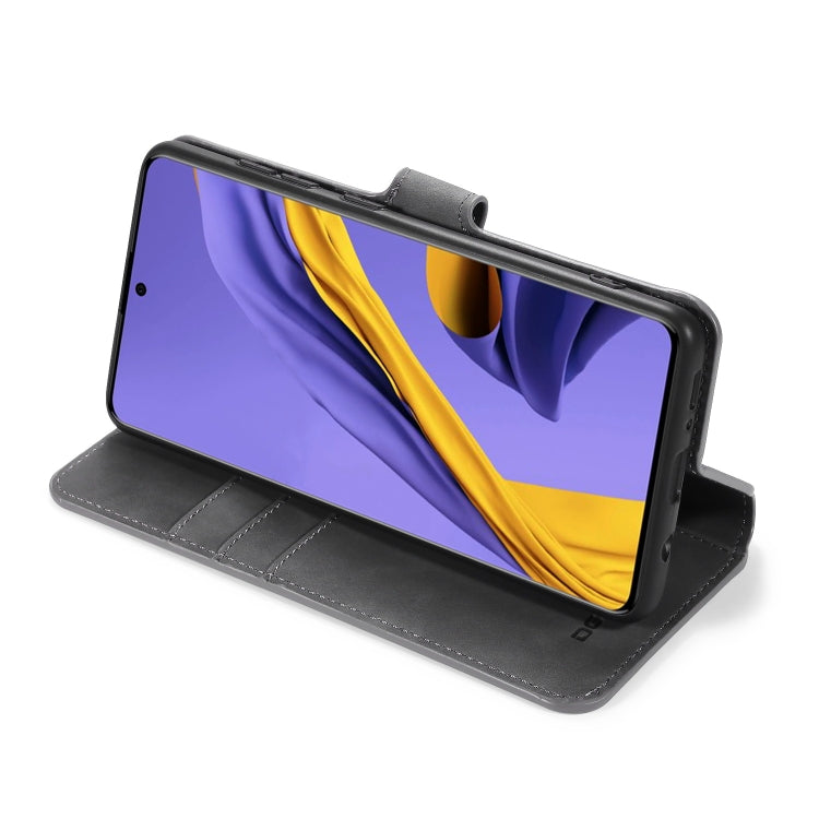 For Galaxy A51 DG.MING Retro Oil Side Horizontal Flip Case with Holder & Card Slots & Wallet