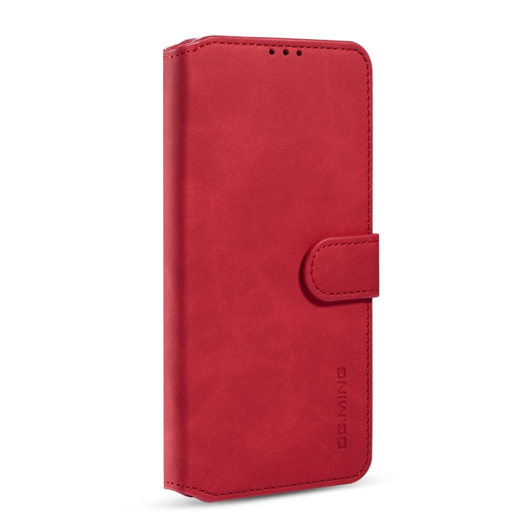 For Galaxy A51 DG.MING Retro Oil Side Horizontal Flip Case with Holder & Card Slots & Wallet