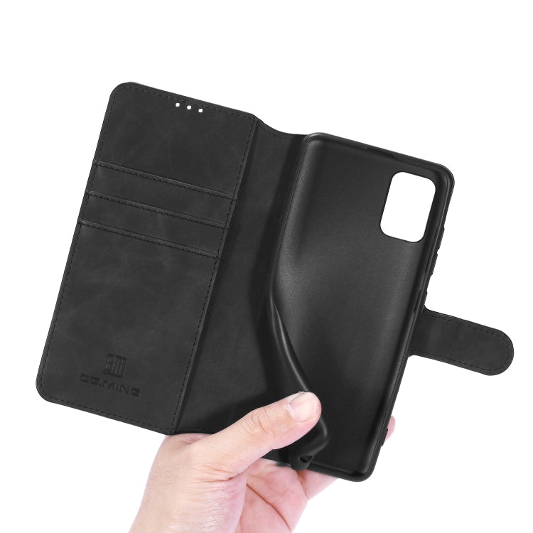 For Galaxy A71 DG.MING Retro Oil Side Horizontal Flip Case with Holder & Card Slots & Wallet