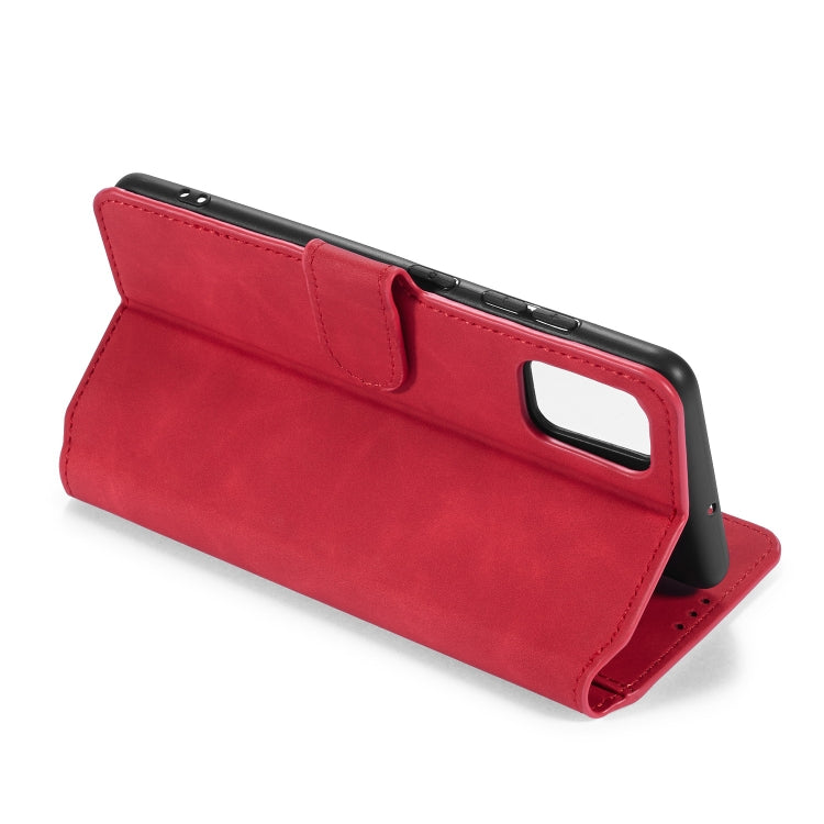 For Galaxy A71 DG.MING Retro Oil Side Horizontal Flip Case with Holder & Card Slots & Wallet