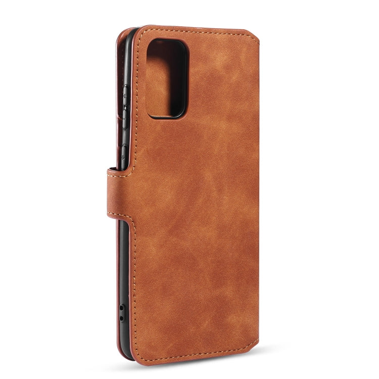 For Galaxy S20 DG.MING Retro Oil Side Horizontal Flip Case with Holder & Card Slots & Wallet