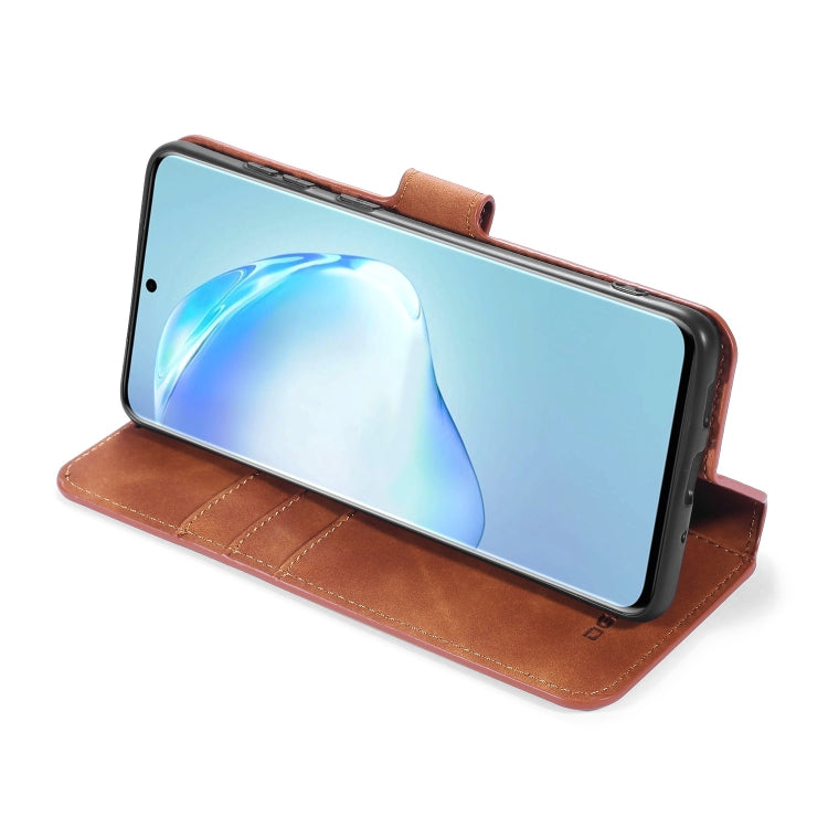 For Galaxy S20 DG.MING Retro Oil Side Horizontal Flip Case with Holder & Card Slots & Wallet