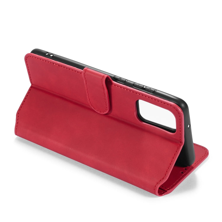 For Galaxy S20 DG.MING Retro Oil Side Horizontal Flip Case with Holder & Card Slots & Wallet