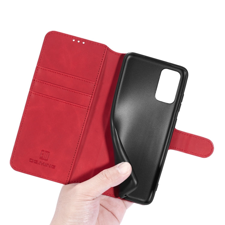 For Galaxy S20 DG.MING Retro Oil Side Horizontal Flip Case with Holder & Card Slots & Wallet