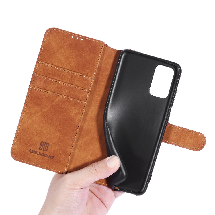 For Galaxy S20+ DG.MING Retro Oil Side Horizontal Flip Case with Holder & Card Slots & Wallet