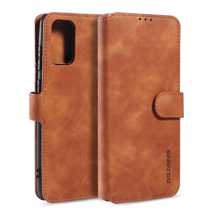 For Galaxy S20 Ultra DG.MING Retro Oil Side Horizontal Flip Case with Holder & Card Slots & Wallet