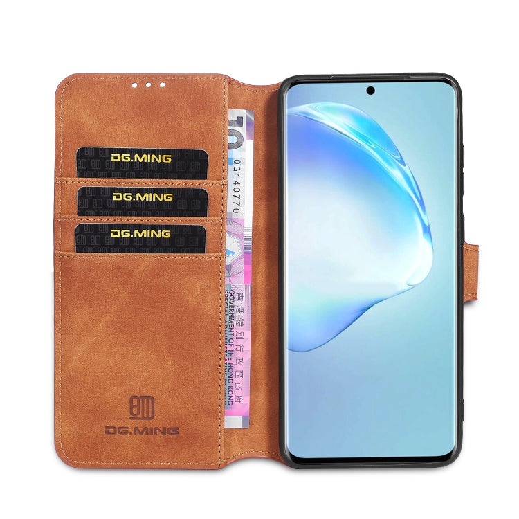 For Galaxy S20 Ultra DG.MING Retro Oil Side Horizontal Flip Case with Holder & Card Slots & Wallet