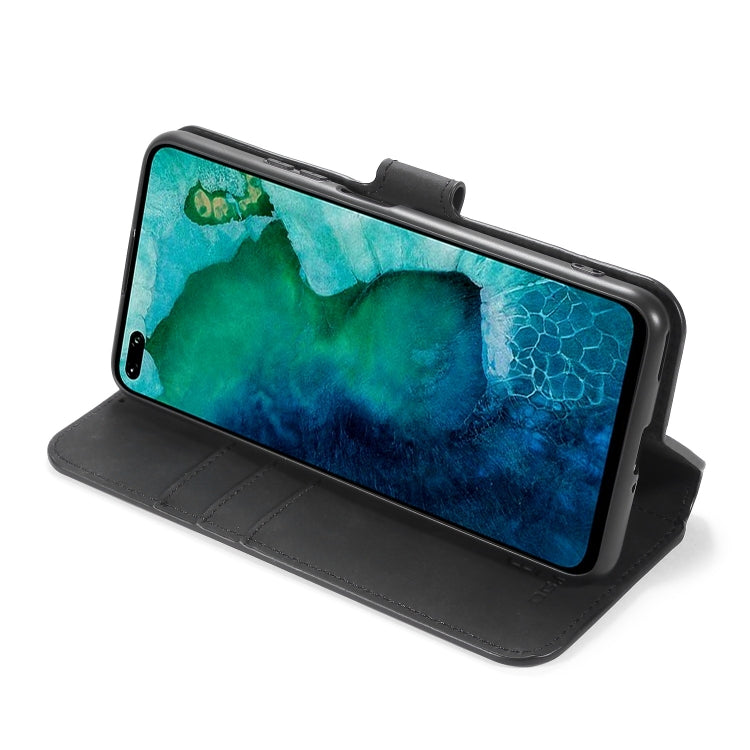 For Huawei Honor V30 DG.MING Retro Oil Side Horizontal Flip Case with Holder & Card Slots & Wallet