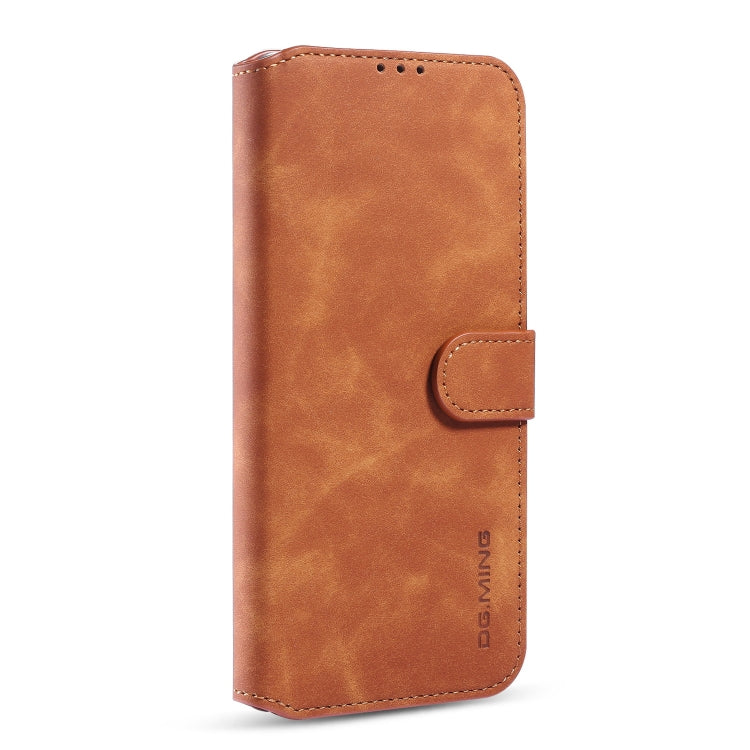 For Huawei Honor V30 Pro DG.MING Retro Oil Side Horizontal Flip Case with Holder & Card Slots & Wallet