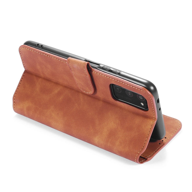 For Huawei Honor V30 Pro DG.MING Retro Oil Side Horizontal Flip Case with Holder & Card Slots & Wallet