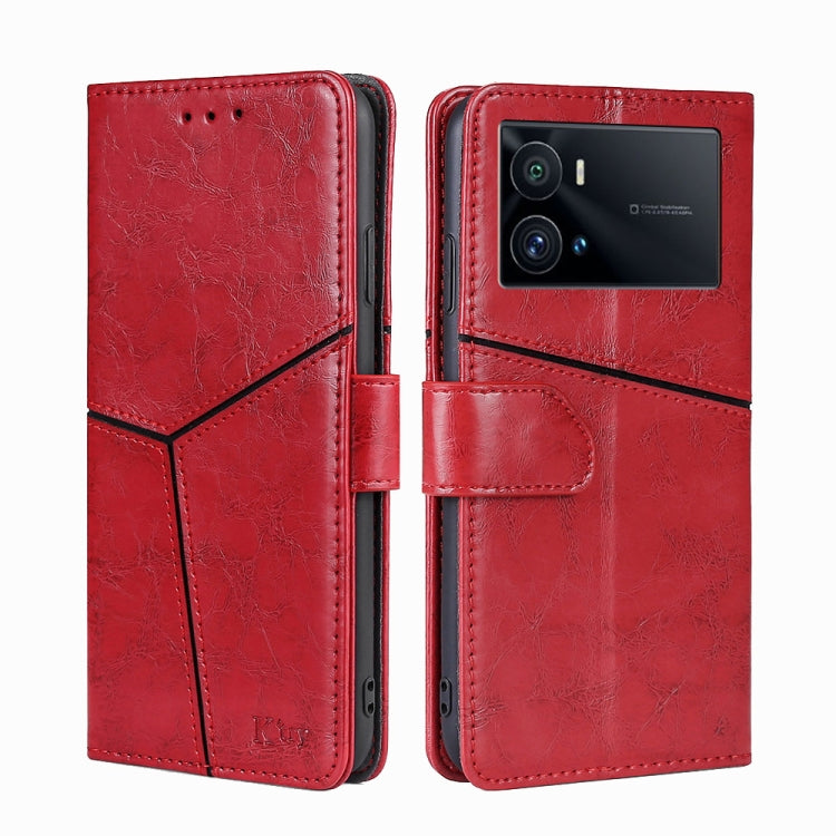 For vivo iQOO 9 Pro 5G Geometric Stitching Horizontal Flip Leather Phone Case