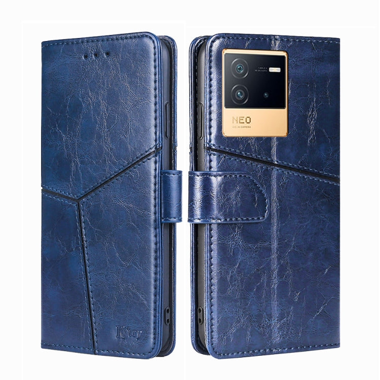 For vivo iQOO Neo6 5G Geometric Stitching Horizontal Flip Leather Phone Case