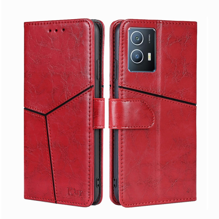 For vivo iQOO U5 5G Geometric Stitching Horizontal Flip Leather Phone Case