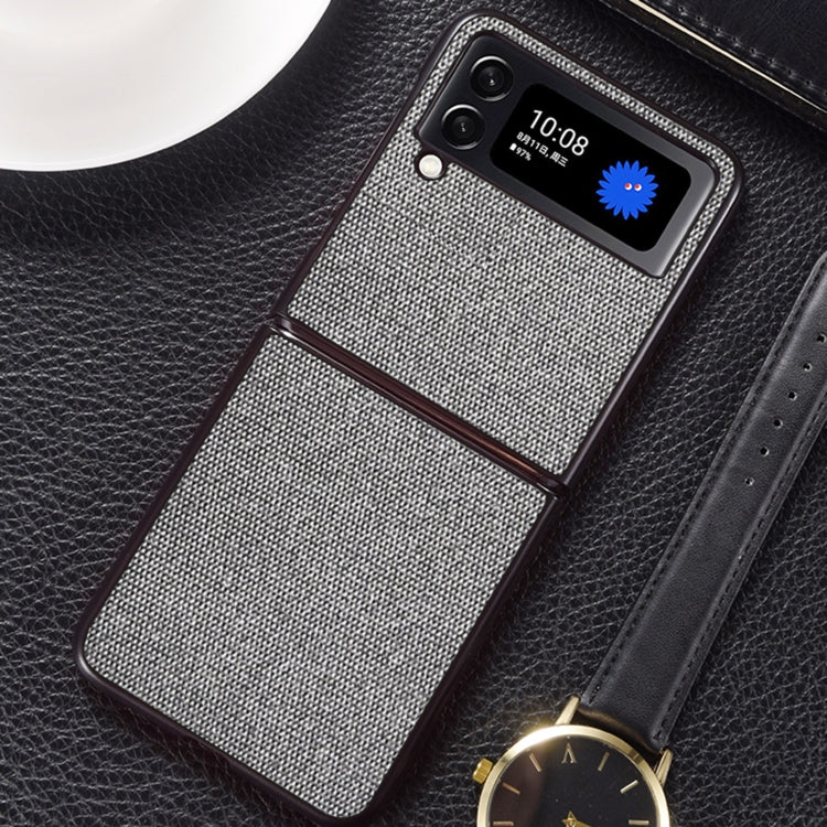 For Samsung Galaxy Z Flip4 5G Sea Sand Cloth Texture Shockproof PC+TPU Phone Case