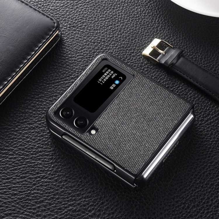 For Samsung Galaxy Z Flip4 5G Sea Sand Cloth Texture Shockproof PC+TPU Phone Case