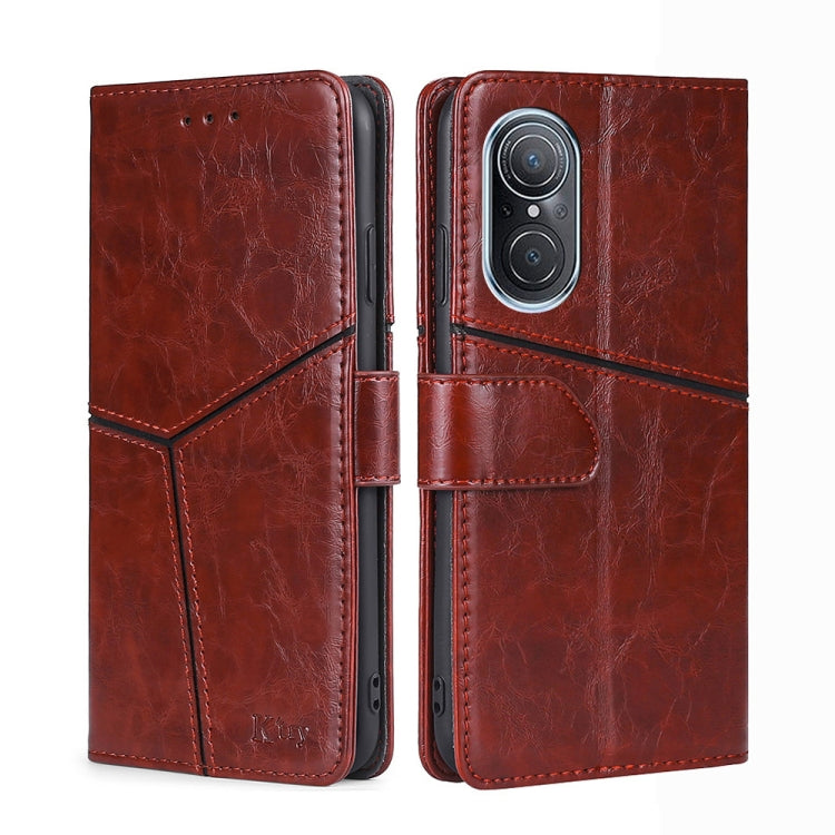For Huawei Nova 9 SE 4G Geometric Stitching Horizontal Flip Leather Phone Case