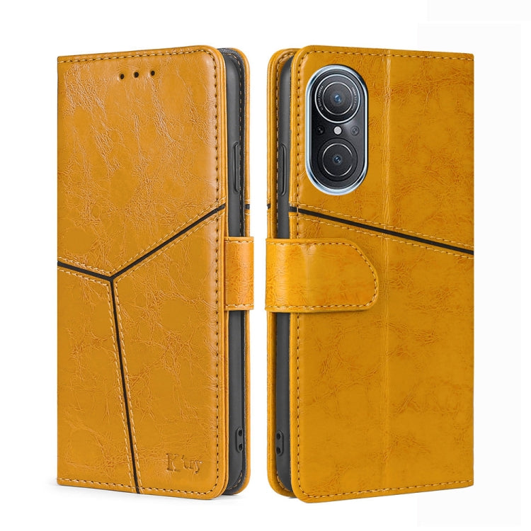 For Huawei Nova 9 SE 4G Geometric Stitching Horizontal Flip Leather Phone Case