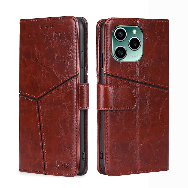 For Honor 60 SE Geometric Stitching Horizontal Flip Leather Phone Case