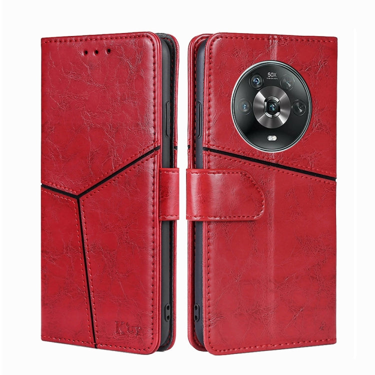 For Honor Magic4 Geometric Stitching Horizontal Flip Leather Phone Case