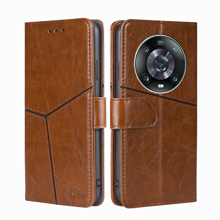 For Honor Magic4 Pro Geometric Stitching Horizontal Flip Leather Phone Case