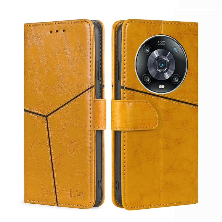 For Honor Magic4 Pro Geometric Stitching Horizontal Flip Leather Phone Case