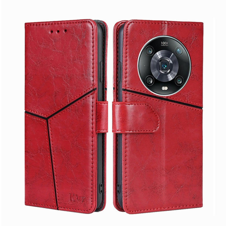 For Honor Magic4 Pro Geometric Stitching Horizontal Flip Leather Phone Case