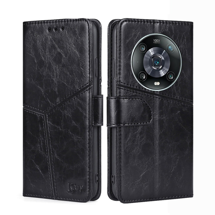 For Honor Magic4 Pro Geometric Stitching Horizontal Flip Leather Phone Case