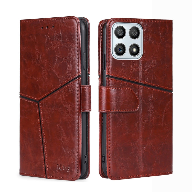 For Honor X30i Geometric Stitching Horizontal Flip Leather Phone Case