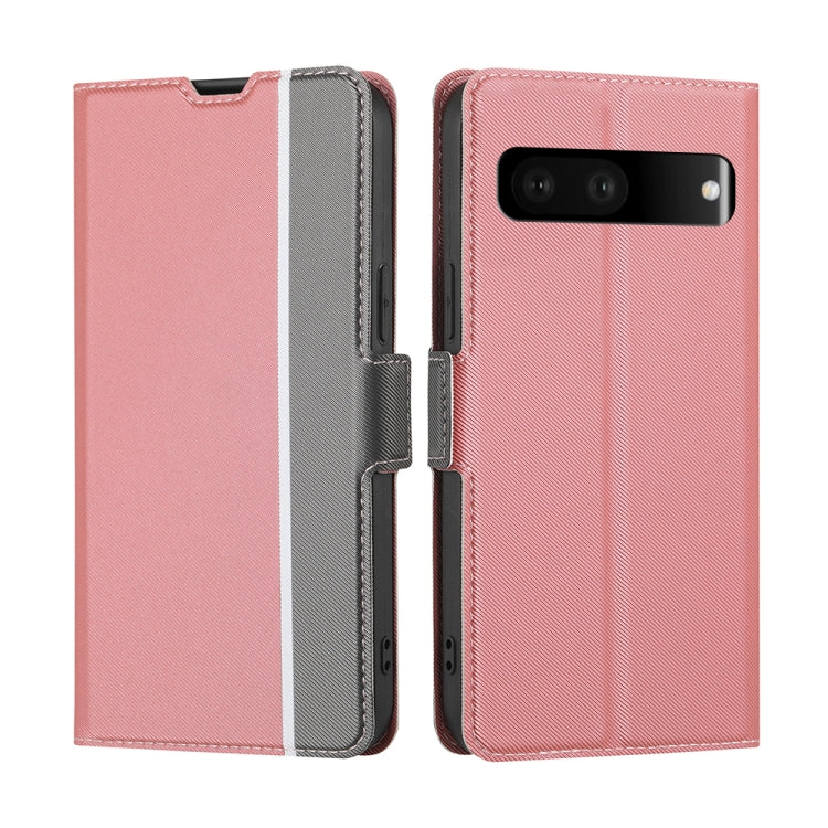 For Google Pixel 7 5G Twill Texture Side Button Leather Phone Case