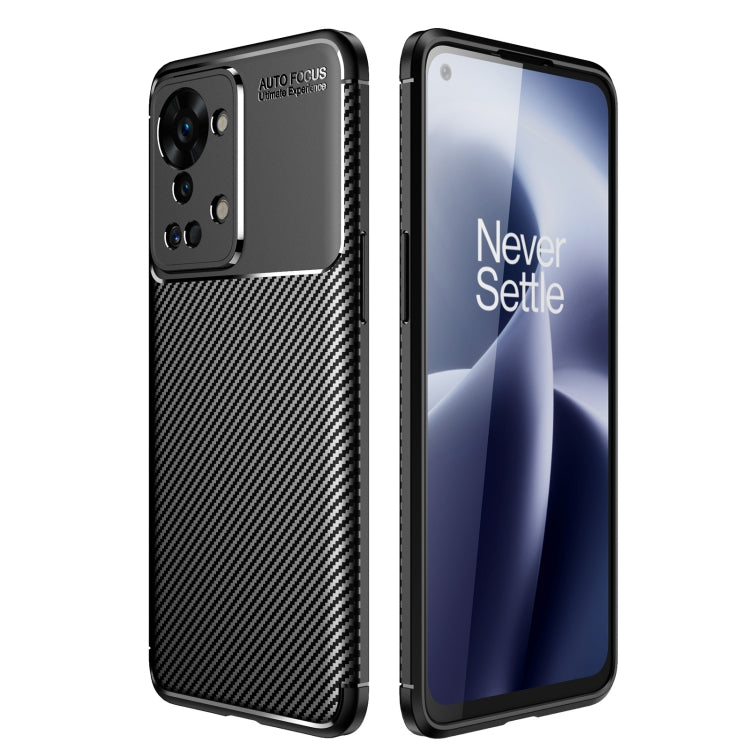 For OnePlus Nord 2T Carbon Fiber Texture Shockproof TPU Phone Case