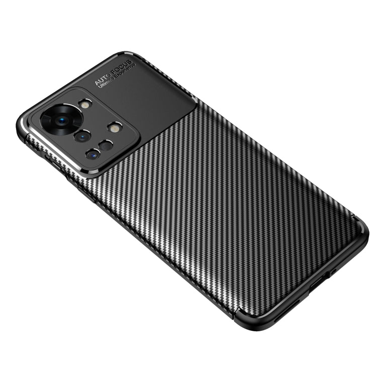 For OnePlus Nord 2T Carbon Fiber Texture Shockproof TPU Phone Case