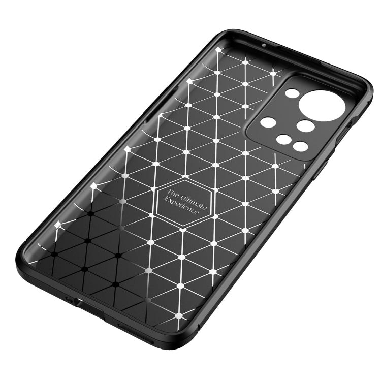 For OnePlus Nord 2T Carbon Fiber Texture Shockproof TPU Phone Case