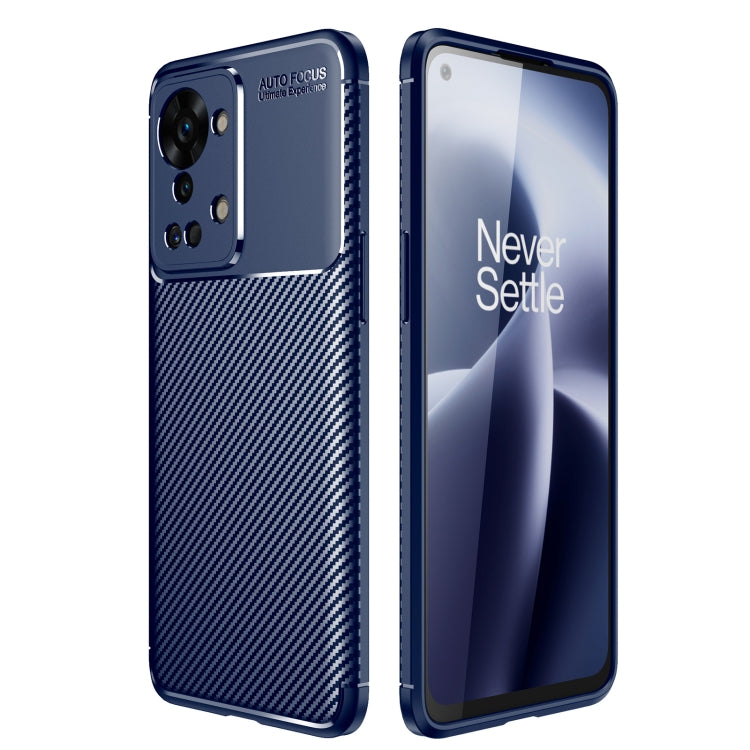 For OnePlus Nord 2T Carbon Fiber Texture Shockproof TPU Phone Case
